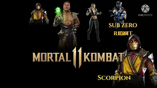 Scorpion Vs Sub Zero With Healthbars Mortal Kombat 11