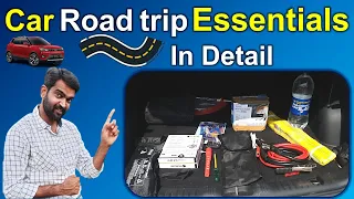 Long Road Trip Essentials for Car | Long Drive Car Accessories | Road Trip Packing List | Checklist