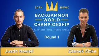 54th Backgammon World Championship - Round 1 - Justin Nowell vs  Zdenek Zizka