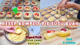 RESEP KOMPLIT PIE SUSU BUAH/TIPS&TRIK CETAK KULIT PIE CEPAT  #piebuah#reseppiesusu#niahermanto