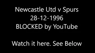 Newcastle Utd V Tottenham Hotspur 28-12-1996