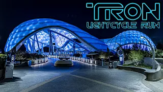 TRON Magic Kingdom - Night Time 4K Full Walkthrough: Canopy Area; Lighting; Off-Ride