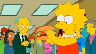 La hamburguesa Vegetariana del señor Burns Los simpsons P.1