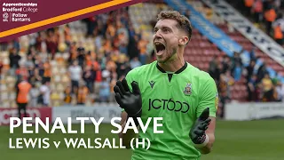 EVERY ANGLE: Harry Lewis saves Walsall penalty