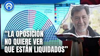 La oposición no quiere ver la avasalladora derrota: Fernández Noroña