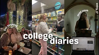 COLLEGE DIARIES || dead week & 21st birthday celebrations