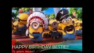 Minions wishing happy birthday  -  amazing video