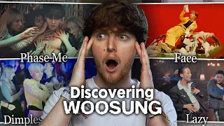 DISCOVERING WOOSUNG OF THE ROSE! (Phase Me, Lazy, Dimples, Face | Official MV Reaction)