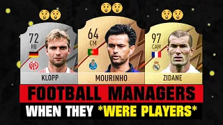 FOOTBALL MANAGERS When They Were Players! 😔💔 ft. Mourinho, Klopp, Zidane…