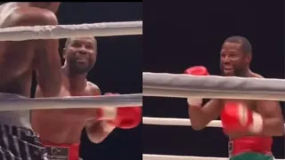 FLOYD MAYWEATHER DESTROYS DON MOORE! FULL FIGHT DUBAI EXHIBITION #boxing