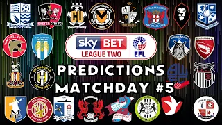 2020-2021 EFL LEAGUE TWO ⚽ MATCHDAY 5 PREDICTIONS