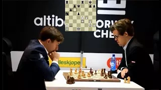 BEAUTIFUL TACTICAL ENDGAME!!! Sergey Karjakin Vs Magnus Carlsen - Blitz Chess 2017 Norway