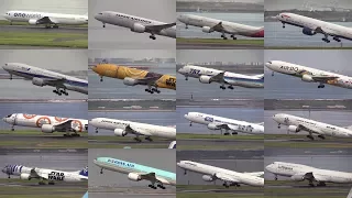 17/09/24 東京国際空港（羽田空港） 飛行機の離陸シーン（Cラン） Take Off Scene of Various Airliners at Tokyo Int'l Airport