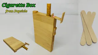 Automatic Cigarette Box from Popsicle sticks 🚬