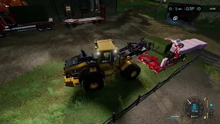 Loading grass bales/making silage bales/doing some forestry |The Old Stream Farm |Fs22 |Ps4