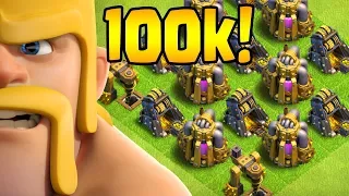 100k SUBS!  40 Walls to Go!  TH10 Farm to Max STREAM HIGHLIGHTS | Clash of Clans