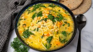 Vegan Avgolemono Soup Greek Lemon Orzo Soup