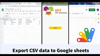 App Inventor & Apps Script: Export CSV data to Google sheets