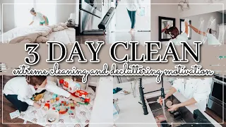 3 DAY CLEAN DECLUTTER AND ORGANIZE WITH ME | HOURS OF WHOLE HOUSE SPEED CLEANING | WHITNEY PEA