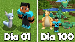 SOBREVIVI 100 DIAS NO PIXELMON DO MINECRAFT O FILME