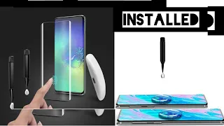 SAMSUNG NOTE 10+UV GLASS SCREEN PROTECTOR INSTALLED Samsung note10+uv Glass screen protector install