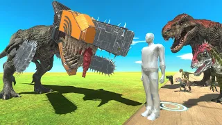 Help Chainsaw T-Rex Defeat Robot Rex | Animal Revolt Battle Simulator