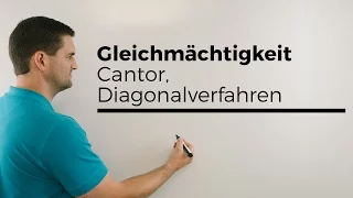 Gleichmächtigkeit, Cantor, Diagonalverfahren, Diagonalargumente, Mengen | Mathe by Daniel Jung