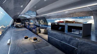 Futuristic Private Jet Cabin Design - The Maverick Project - Rosen Aviation