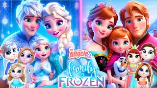 My talking Angela 2  | Jack Frost and Elsa  Vs Anna and Kristoff |Family |cosplay