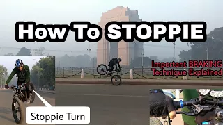 How to STOPPIE MTB | Easiest Technique | Stoppie Turn | Rolling endo?