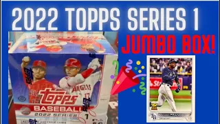 New Release 🎉! 2022 Topps Series 1 JUMBO BOX 3 Hits 1 Auto 2 Relics **Chasing Wander Franco! **