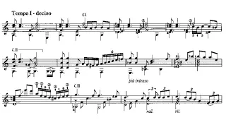 Astor Piazzolla - Invierno Porteño for Guitar (Arr. Sergio Assad) - Score video