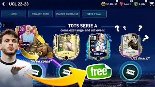 FREE COINS EXCHANGE!! UCL FINALS, NEW POTM & SERIE A TOTS FIFA MOBILE 23 | TOTS FIFA MOBILE