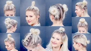 10 EASY Different Bun Hairstyles For Short Hair | Milabu