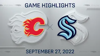 NHL Preseason Highlights | Flames vs. Kraken - September 27, 2022