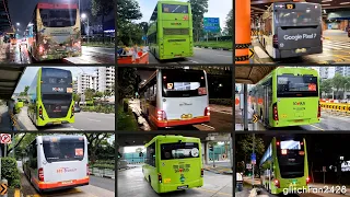 Buses Departing Bus Stops, Singapore 2023