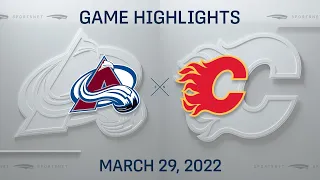 NHL Highlights | Avalanche vs. Flames - Mar 29, 2022