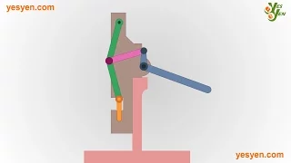 507 Mechanical Movements - No: 140 - Toggle Joint arranged for a Punching Machine