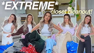 *EXTREME* CLOSET CLEANOUT! 🧺👗✨ (trying on ALL my clothes) declutter & organise with me!