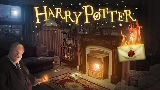 The Dursley's 🔥 Fireplace [ASMR] Harry Potter Philosopher's Stone Ambience✨Owls & Rain on Window