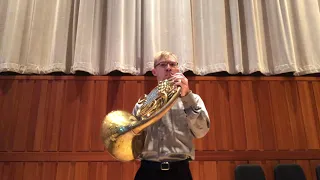 Beethoven Symphony No. 7, 1st movement, beginning 1st horn excerpt