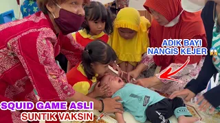 SQUID GAME ASLI TEMANI ADIK FITRAH SUNTIK VAKSIN 😱💉 | QIFA AGUNG