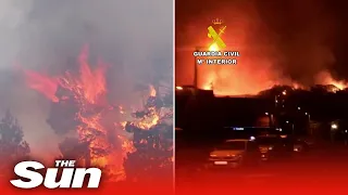 More than 500 people evacuated as wildfire rages in Canary island of La Palma