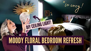 *DARK & MOODY* floral bedroom refresh | simple diy updates with big impacts! | DIY Danie