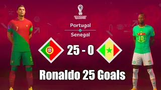 FIFA 23 - PORTUGAL 25 - 0 SENEGAL - Ronaldo 25 Goals - FIFA World Cup Final - Gameplay [4K]