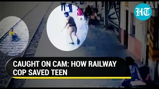 How alert railway cop jumped in front of moving express train to save teen; daring rescue in Thane