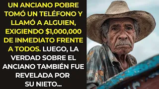 UN ANCIANO POBRE TOMÓ UN TELÉFONO Y LLAMÓ A ALGUIEN, EXIGIENDO $1,000,000 DE INMEDIATO FRENTE A TODO