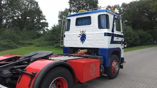 Scania V8 oldtimers op de OCV najaarsrit 25-09-2021