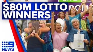 55 women from Perth win $80 million Powerball jackpot | 9 News Australia