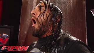 Dean Ambrose empties an ice bucket on Seth Rollins' head: Raw, Aug. 18, 2014